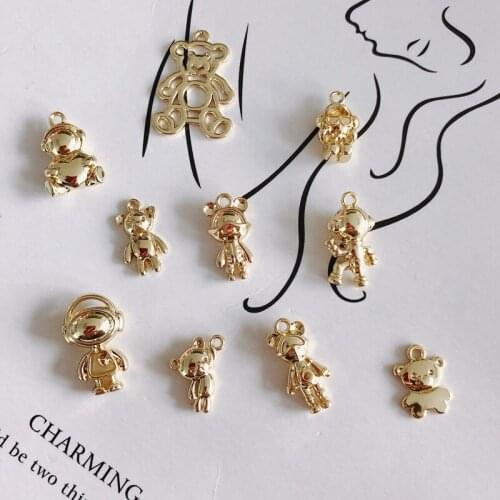 New style 50pcs/lot animals cartoon bear/robot shape alloy floating locket charms diy jewelry earring/bracelet pendant accessory