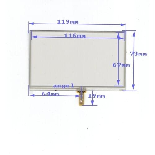 Original new 5 inch 119 * 73 four-wire resistive touch screen handwriting external screen