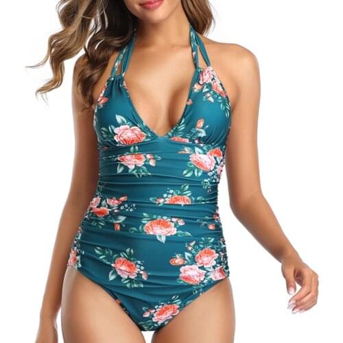 Sexy Print One-Piece Large Swimsuits Closed Women Plus Size Swimwear For Pool Beach Body Bathing Suit Female Swimming Suit 2021