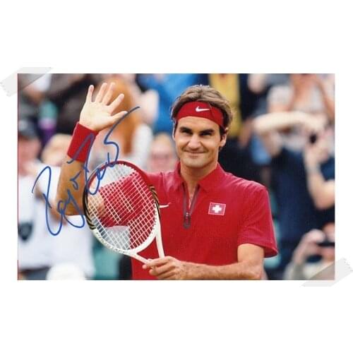 Roger Federer autographed signed with pen original photo 4*6 inches collection freeshipping 012017