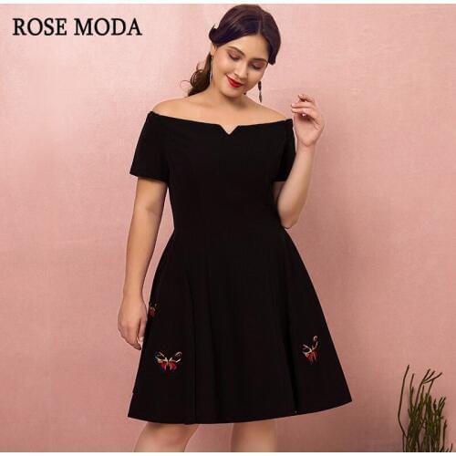 Женские платья с открытыми плечами Rose Moda China At AliExpress