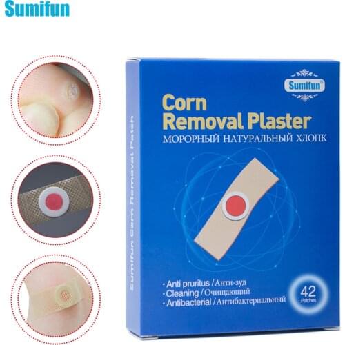 Sumifun 42Pcs/Box Foot Corn Removal Plaster Warts Thorn Feet Callus Remove Soften Skin Cutin Sticker Cure Callus Patch K03401