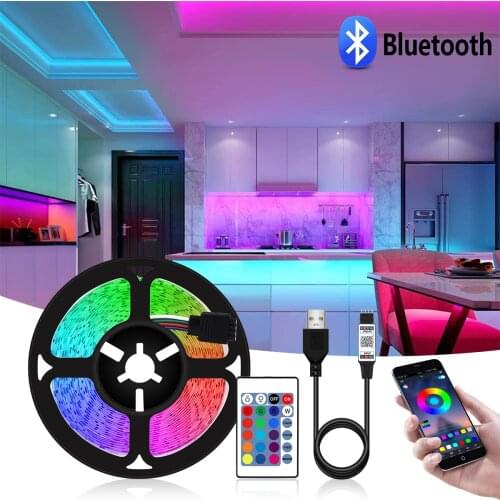 USB Power LED Strip light 5050 RGB Flexible USB LED Light Tape DC 5V RGB Color Changeable TV Backlight Lighting Non-Waterproof