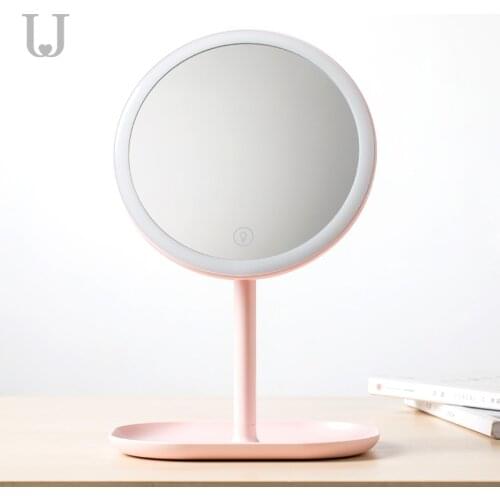 Youpin LED Makeup Mirror Touch Control LED Natural Fill Light desktop folding vanity mirror 3-tone light makeup mirror