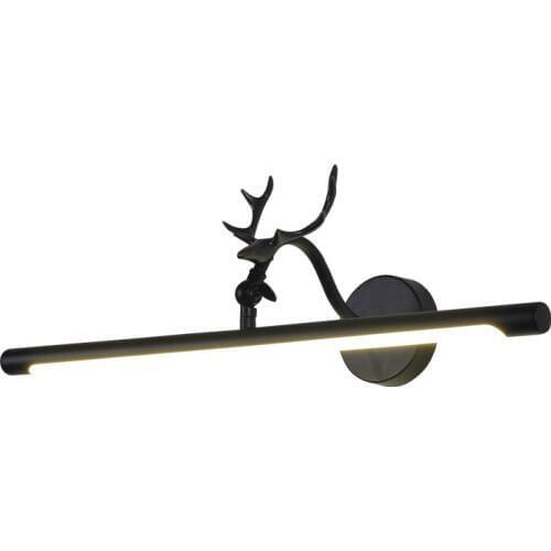 Mirror Headlights Led Non-perforated Bathroom Nordic Bathroom Cabinet Black New American Toilet Lights Bathroom Anti-fog