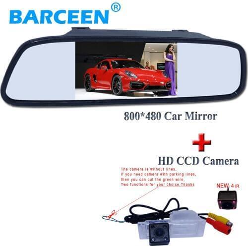 Use for Chevrolet Cruze hatchback 4.3 inch car mirror monitor+ir original car reversing camera glass lens