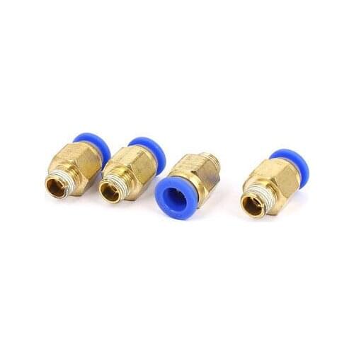 1/8BSP Male Thread Straight Connector Quick Release Push In Fitting 4pcs