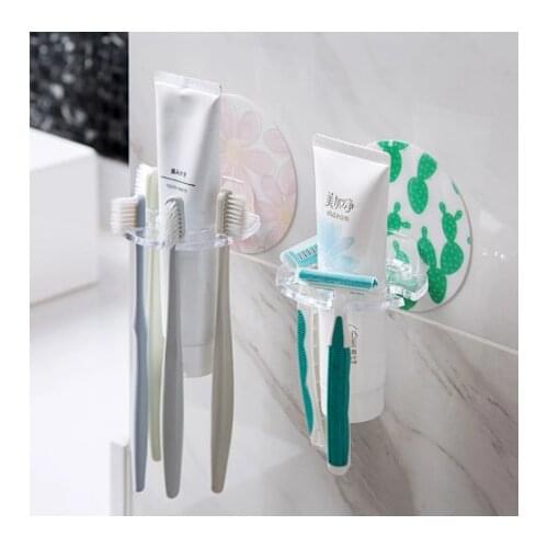BathroomAccessories 1PC Plastic Toothbrush Holder Toothpaste Storage Rack Shaver Tooth Brush Dispenser Bathroom Organizer Access