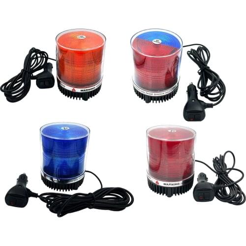 12LED Amber Warning Flashing Lamp Rotating Strobe Beacon Light Easy Install