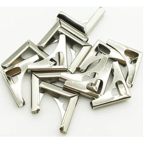 30PCS/Lot 22X22X5mm Silver Metal Book Corners For Photo Albums Menus Folders DIY Scrapbooking Decor Corner Protectors WD0297