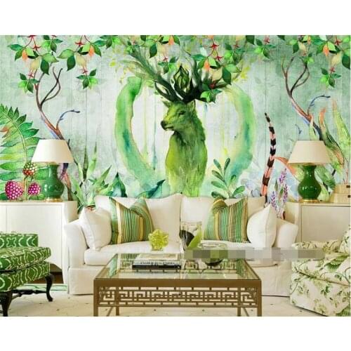 Beibehang Custom 3D wallpaper 3D deer landscape art murals life bedroom corridor children room photo wallpaper papier peint