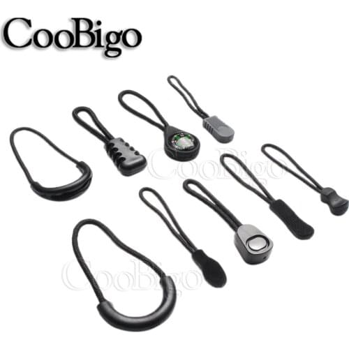 12Pcs High Quality Zipper Pull Cord Rope Pullers Zip Puller Replacement Ends Lock Zips Bags Clip Buckle Travel Accessories