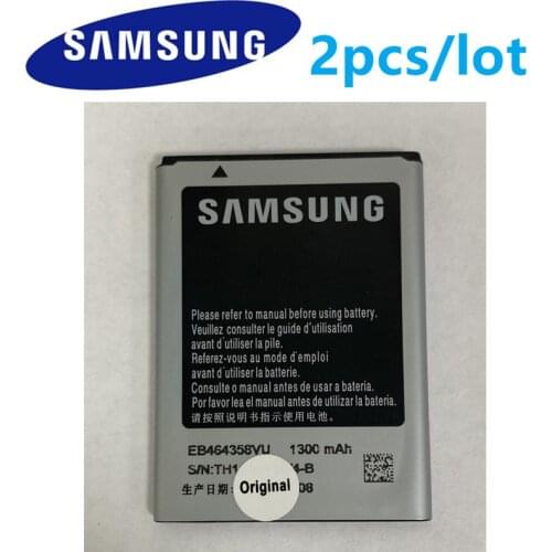 2pcs/lot SAMSUNG Original Replacement Battery EB464358VU For Samsung GT-S6358 S7500 S6102E S6802 S6352 GS6108 GT-S6310 1300mAh
