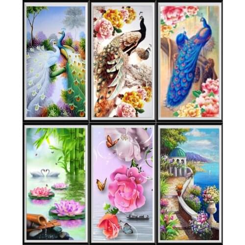 5d Diy Diamond Painting Animal Peacock Imitation Cross Stitch Kit Handmade Gifts Home Decoration Crafts Diamond Embroidery