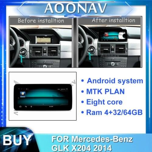 2din android car radio multimedia player for-Mercedes-Benz GLK X204 2014 car autoradio touch screen GPS navigation head unit