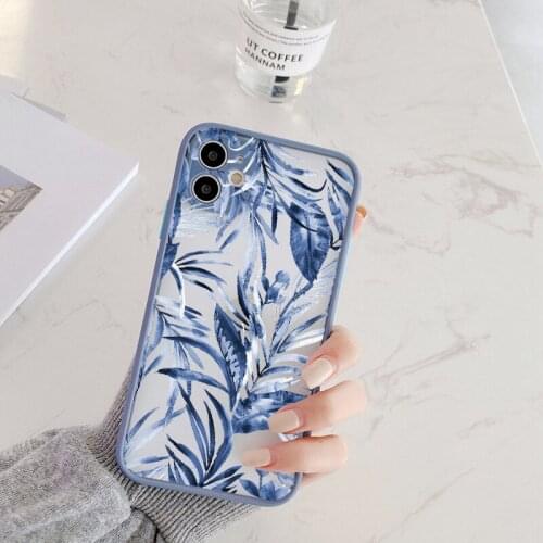 Simple Rose Flower Phone Case For iphone 6s 8 7 Plus SE 2020 12 11 Pro Max XR X XS Max Fashion Floral Leaf Hard Back Cover Funda
