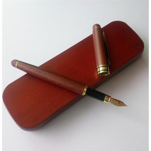 1pc wood fountain pen with gift box wholesale wood fountain pen birthday gift for boyfriend for wife anniversary souvenir gift