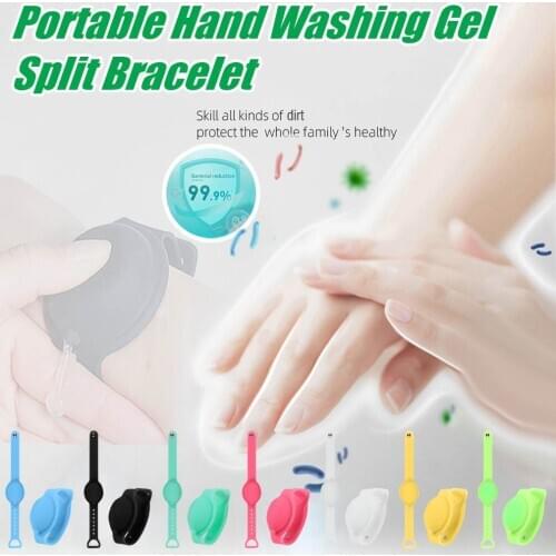 Wristband Hand Dispenser Mini Portable Hand Sanitizer Dispenser Outdoor Adult Kids Silicone Bracelet Handwash Gel Storage FN60