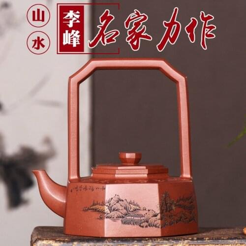 Jack! Craft ceramic tea-pot famous badad painted clay pot landscape six-party girder teapot tea product