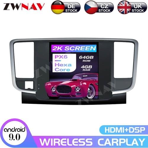 PX6 DSP Android9 4GB Tesla Style Car GPS Navigation For NISSAN Teana 2008+ Autoradio Head Unit Multimedia Player Tape Recorder