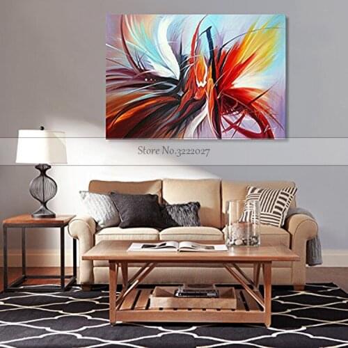 Canvas painting wall art canvas Quardro Transparent flowers Decoration Home Decor Art Picture handpainted Canvas framed wall art