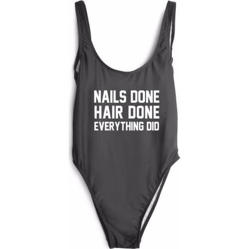Romper Top bathing suit backless one piece swimwear beachwear women jumpsuit rompers NAILS DONE HAIR DONE EVERYTHING DID