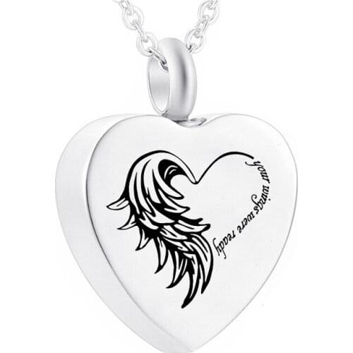 Cremation Jewelry Stainless Steel Urn Heart Pendant Metal Ashes Memorial For Humans/Pets Non-Allergic With Filling Kit