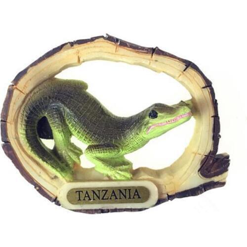 New Handmade Painted Tanzanian Bark Nile Crocodile 3D Fridge Magnets Tourism Souvenirs Refrigerator Magnetic Stickers Gift