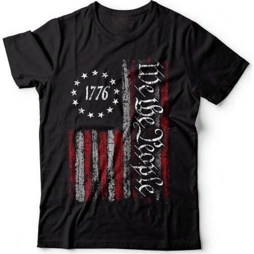 1776 We the people USA flag Constitution Tee Shirt Mens shirt USA flag Tee shirt