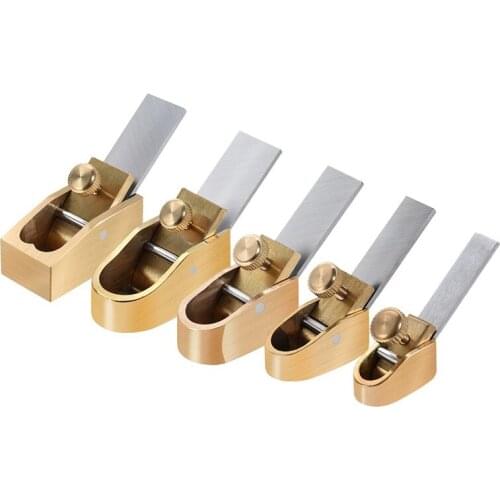 5 Piece Woodworking Plane Cutter Set Curved Sole Metal Copper Luthier Tool Violin Viola Cello Wooden Instrument