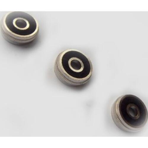 New 9 pcs trumpet top caps chrome + 9 pcs wool pads for trumpet valve