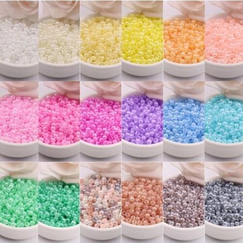 Wholesale 23 colors Uniform Size 4mm 6/0 Imitation Jade Beads Cream Glass Czech Seed Spacer Beads For Jewelry Handmade DIY Craft