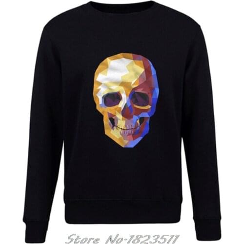 Autumn Winter Print pullover Fleece Hoodie Streetwear Lost Gods Geometric Skull Mens Graphic Cool Jacket Tops Harajuku
