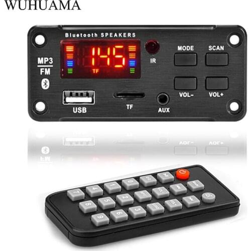 Color Screen 12V MP3 WMA Wireless Bluetooth 5.0 Decoder Board Audio Module USB FM TF Radio AUX input no Amplifier For Car