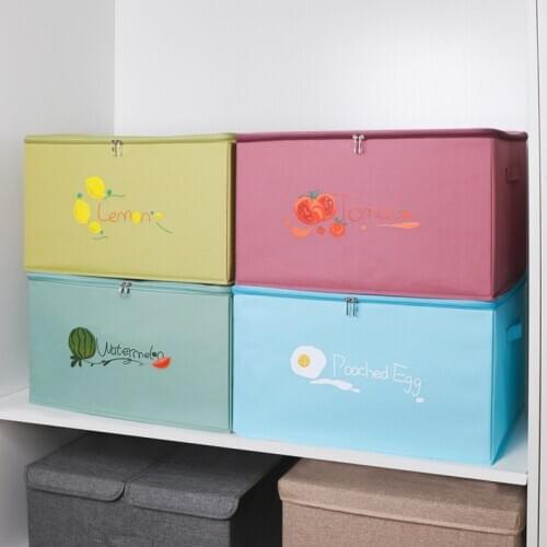 Dust-proof Kid Toy Storage Box Foldable Clothes Quilt Blanket Case Book Snacks Container Household Closet Organize Accessories