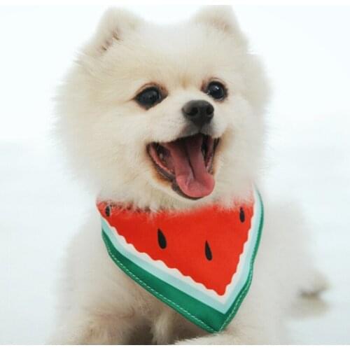 Adjustable Dog Bandana Black Pet Accessories Triangular Bandage Cat Neckerchief Printed Dogs Bib for All Breeds