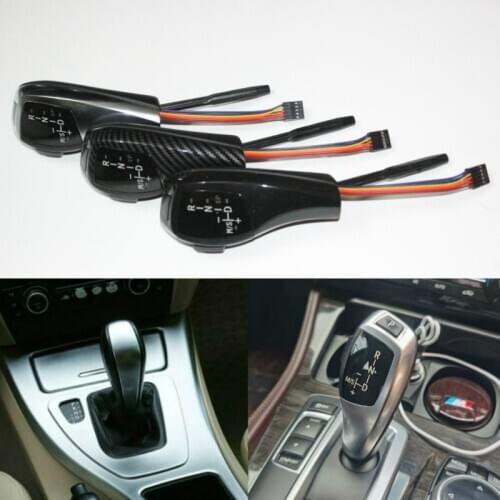 Shift Handle Replacement Carbon Fiber Black Silver F30 Style LED Gear Shift Knob for BMW 6 Series 2004-2006 E63 Accessories