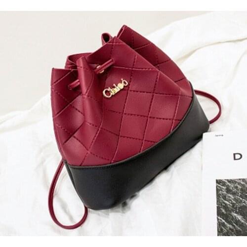 Fashion Girls Hot Sales Backpack Womens Bucket Bag Pressure Line Rhombic multi-purpose shoulder messenger bags hand bags