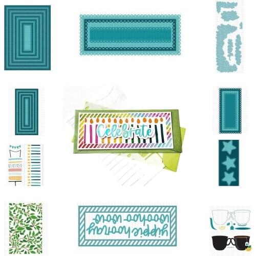 Pattern Border Series Metal Cutting Dies and Stamps DIY Scrapbooking Card Stencil Paper Cards Handmade Album Stamp Die Sheets