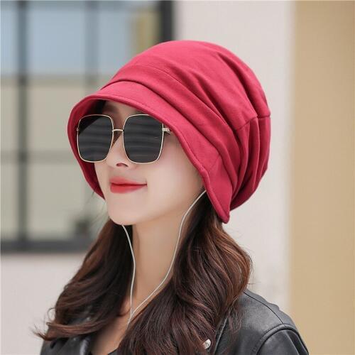 2018 Red Black Pink Grey Brown Solid Colors Beanies Women Men Ski Slouch Stretch Head Cap Short Brim Baggy Beanie Caps