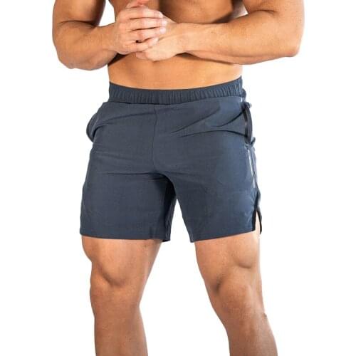 Handsome Man Running Shorts Gym Fitness Training Quick Dry Beach Solid Short Pants Male Summer Sports Workout Fitness Bottoms