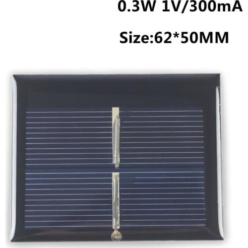 0.225W/0.3W Mini Solar Cell Epoxy Resin Polycrystalline Silicon Solar Panel DIY Battery Charger Module