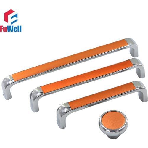 4pcs Modern Handles Knobs for Furniture Zinc Alloy Handles Pull for Kitchen Cabinet Single Hole Knob/96mm/128mm/160mm Hole Pitch