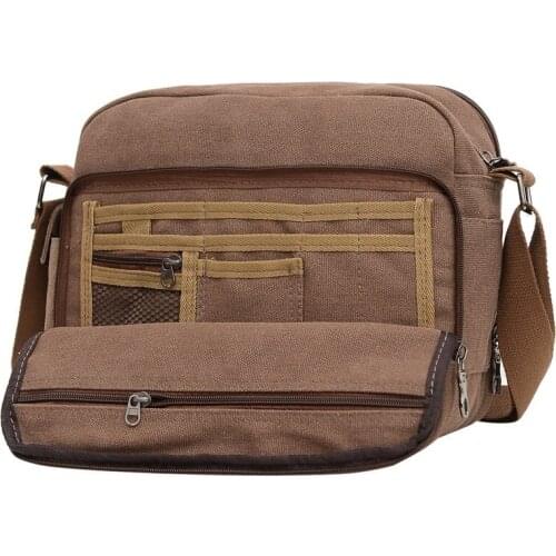 Vintage Mens Shoulder Bags Luxury Canvas Male Messenger Bags Multi-use package Crossbody Bag Designer Man Handbags 2021New Flap