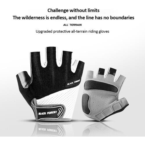 1 Piar Bicycle Gloves Outdoor Half Finger Gel Pad Sport Men Gloves Shockproof Breathable Summer Gloves For Cycling M/L/XL