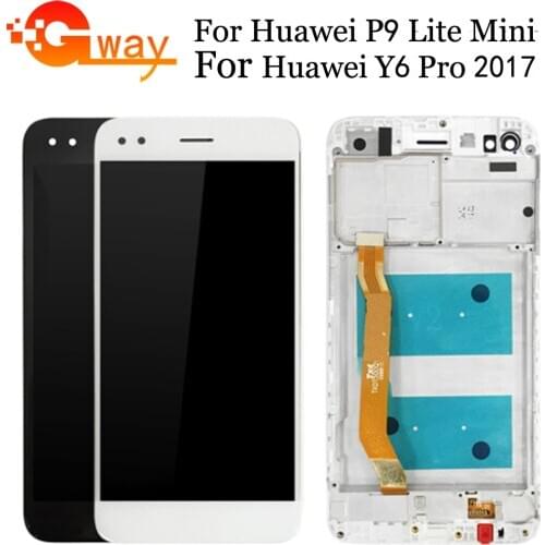 SLA-L22 lcd Display For Huawei y6 pro 2017 LCD Display Touch Screen For Huawei P9 Lite mini LCD With Frame Y6 Pro 2017 SLA-L02