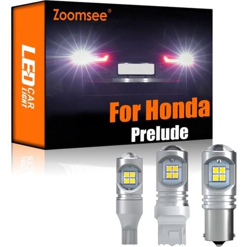 Zoomsee 2Pcs White Reverse LED For Honda Prelude 1988-2001 Canbus Exterior Backup Light Error Free Rear Tail Bulb Vehicle Lamp