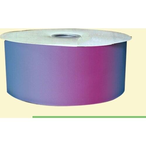 3" inch 75 mm 7.5cm purple to blue gradient color free shipping printed grosgrain ribbons for gift decoration