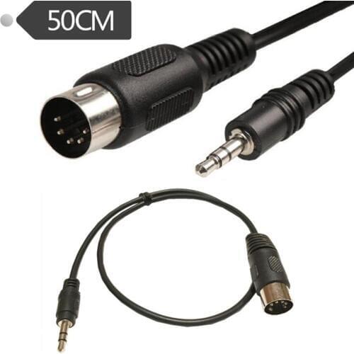 5 Pin Din MIDI Male To 3.5mm Male Plug Stereo Jack Audio Adapter Cable 50cm