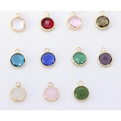 5pcs 10mm Round Crystal Necklace Charms Pendant for Necklace Making DIY Jewelry Making Gifts Jewelry Wholesale
